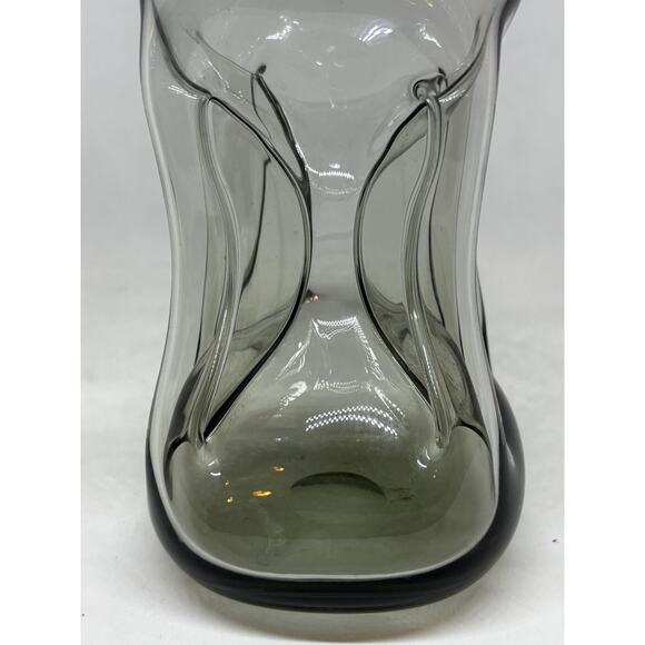 Danish Vintage Holmegaard Smokey Gray Gradient Glass Decanter With Crown Stopper - Picture 8 of 9